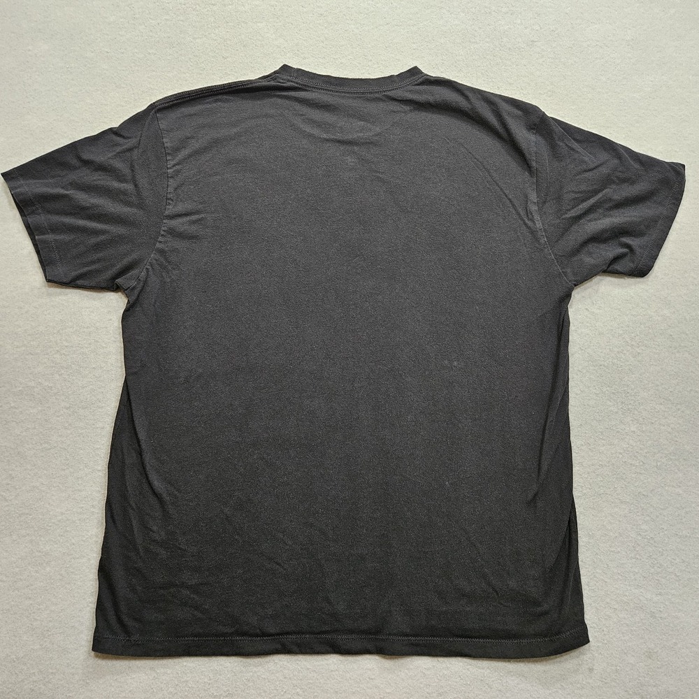 Ariat Logo T Shirt Adult XL Black Spellout Flag Fits Small - Picture 3 of 8